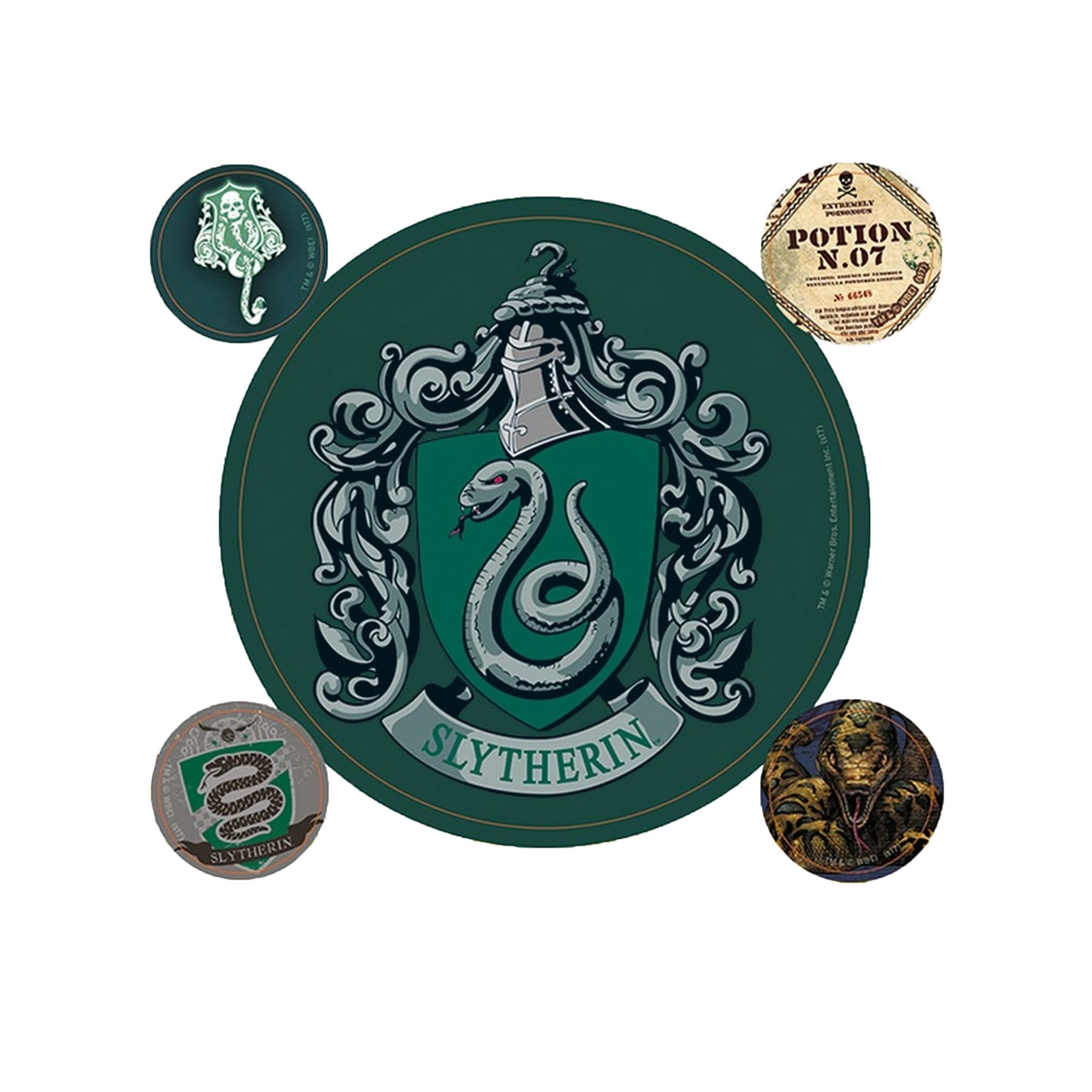 Wizarding World, PS7391, Harry Potter - Slytherin Vinyl Sticker, Multi-Color, 10 x 12.5cm
