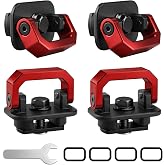TECHPICCO Tie Down Anchors for Colorado/Canyon &amp; Silverado/Sierra Red 4PCS | Aluminium for Chevy Colorado&amp;GMC Canyon 2015-2026/Silverado&amp;GMC Sierra 1500 2500 3500 2014-2026 Replace#23146899