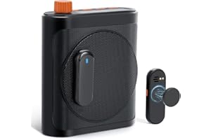 Gicorino Voice Amplifier for Teachers with Dual Magnetic Wireless Lavalier Microphones & Noise Reduction - Bluetooth Portable