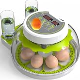 8-30 Egg Incubators for Hatching Eggs, Chicken Egg Incubator with Automatic Egg Turning, Temperature Control &amp; Humidity Display, Egg Candler, Incubator for Chicken, Duck, Quail, Bird, 2 Egg Trays