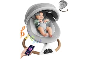 Baby Swings for Infants, FasonBaby Bluetooth Infant Swing with 5 Sway Speeds, 10 Music and Remote Control - Portable Baby Swing for Indoor and Outdoor