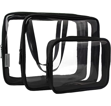 mens clear travel toiletry bag