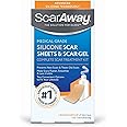 ScarAway Complete Scar Treatment Kit, Clinically Supported Treatment for Scars (2) Tan Medical-Grade Silicone Scar Sheets (1.5" x 3") and Silicone Gel (0.35 Oz), Water-Resistant & Self-Adhesive