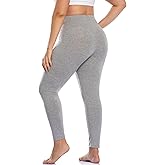 A-Wintage Women's Plus Size Ankle Length Leggings Buttery Soft High Waist Leggings Lightweight Workout Yoga Pants