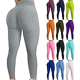 Lykmera Famous TikTok Leggings, High Waist Yoga Pants for Women, Booty Bubble Butt Lifting Workout Running Tights