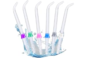 6pcs Flosser Replacement Tips for Waterpik Water Flosser, Replacement Classic Jet Tips Compatible with Waterpik Oral Irrigato