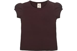 Lilax Baby Girls' Basic T-Shirt Short Sleeve Crewneck Tee