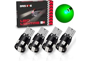 BRISHINE 300LM Extremely Bright Canbus Error Free 194 168 2825 W5W T10 LED Bulbs Green 9-SMD 2835 Chipsets for Dome Map Door Courtesy License Plate Lights