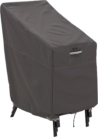Amazon Com Classic Accessories 55 179 015101 Ec Ravenna Water Resistant 25 5 Inch Stackable Patio Chair Cover Taupe Stackable Chairs Patio Chair Covers Garden Outdoor