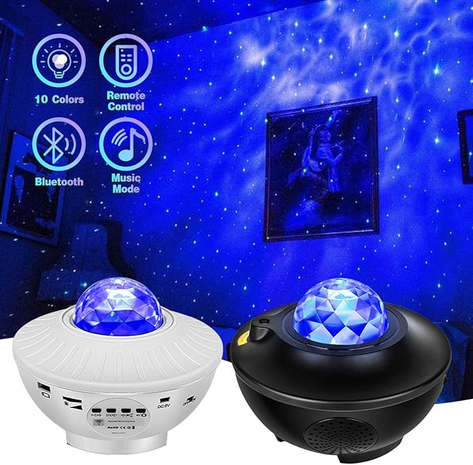 Lacoco Star Projector Light, LED Galaxy Projector Ocean Wave Night