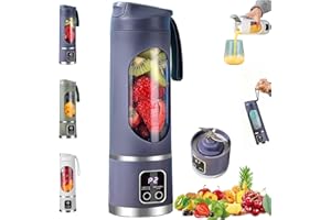 Portable 16oz Wireless Juicer, Wireless Portable Electric Fresh Juicer Blender, USB Rechargeable Mini Blenders with Silicone 