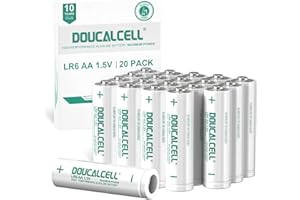 Doucalcell AA Batteries 20 Pack, Maximum Power Ultra Long Lasting Double AA Battery, High-Performance 1.5 Volt Alkaline Batteries with Anti-Leakage Design, Up to 10-Year Shelf Life