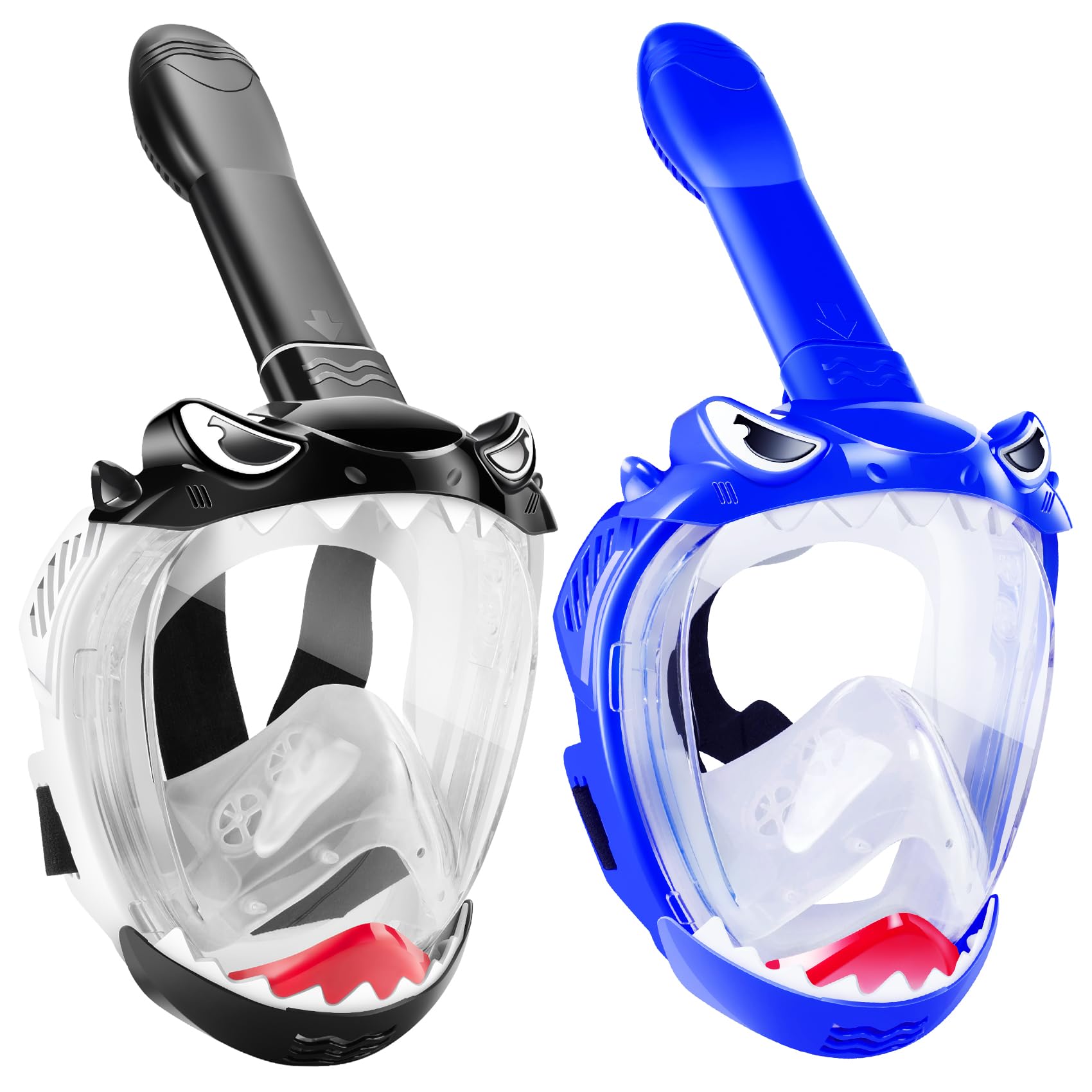 Snorkeling Gear for Kids, Full Face Snorkel Mask for Kids with 180° Panoramic View, Kids Snorkeling Set Featuring Anti-Leak and Anti-Fog Foldable Dry Top Design for Safe Underwater Adventures, 2 Pack Image Snorkeling Gear for Kids, Full Face Snorkel Mask for Kids with 180° Panoramic View, Kids Snorkeling Set Featuring Anti-Leak and Anti-Fog Foldable Dry Top Design for Safe Underwater Adventures, 2 Pack Image