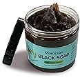 Zakia's Morocco Moroccan Black Soap (Beldi Olive Soap) Reviving Eucalpytus, 100% natural, Body Scrub, Pure & Natural, Purifying, Cleansing, exfoliating for Hammam Ritual- 16.0 Oz / 552gr, Value Size