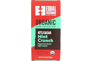 Equal Exchange Organic Dark Chocolate Mint Crunch 80g, 2.8 oz