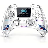 Morostron Wireless Controller for PC and Steam Games, Switch/Switch 2/iOS/Android Compatible, Interactive Screen, Hall Sticks, RGB, 1800mAh, Gold