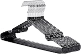 1ABOVE 25x Premium Rubber Coated Metal Hangers - Heavy Duty Non-Slip Grey view 1