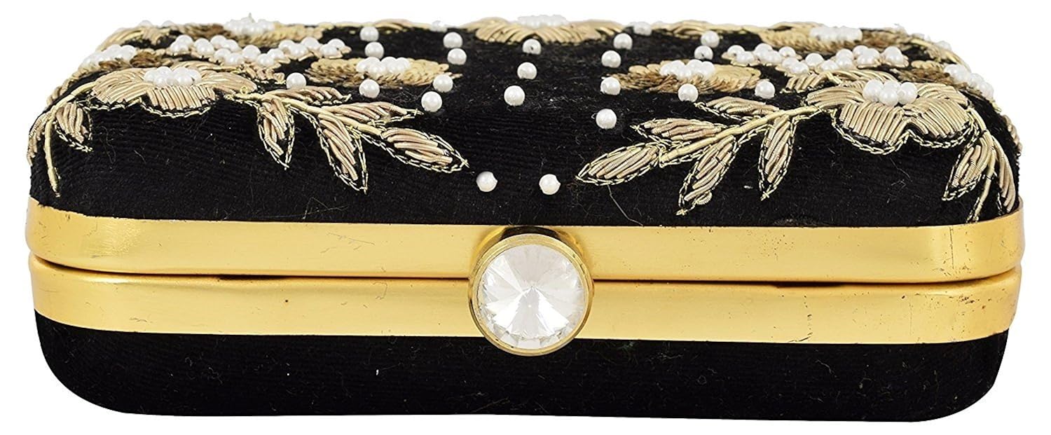 tooba women's 9 flowers box clutch