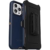 OtterBox iPhone 14 Pro Max (Only) Defender Series Case - Rugged & Durable - Includes Holster Clip Kickstand - Non-Retail Packaging - (Blue Suede Shoes)