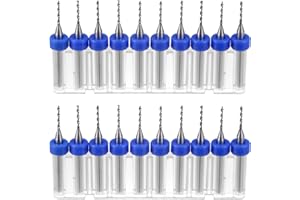 uxcell PCB Drill Bits 1.1mm Tungsten Carbide Rotary Tool Jewelry CNC Engraving Print Circuit Board Micro Drill Bits 1/8 Inch Shank 2 Set (20 Pcs)