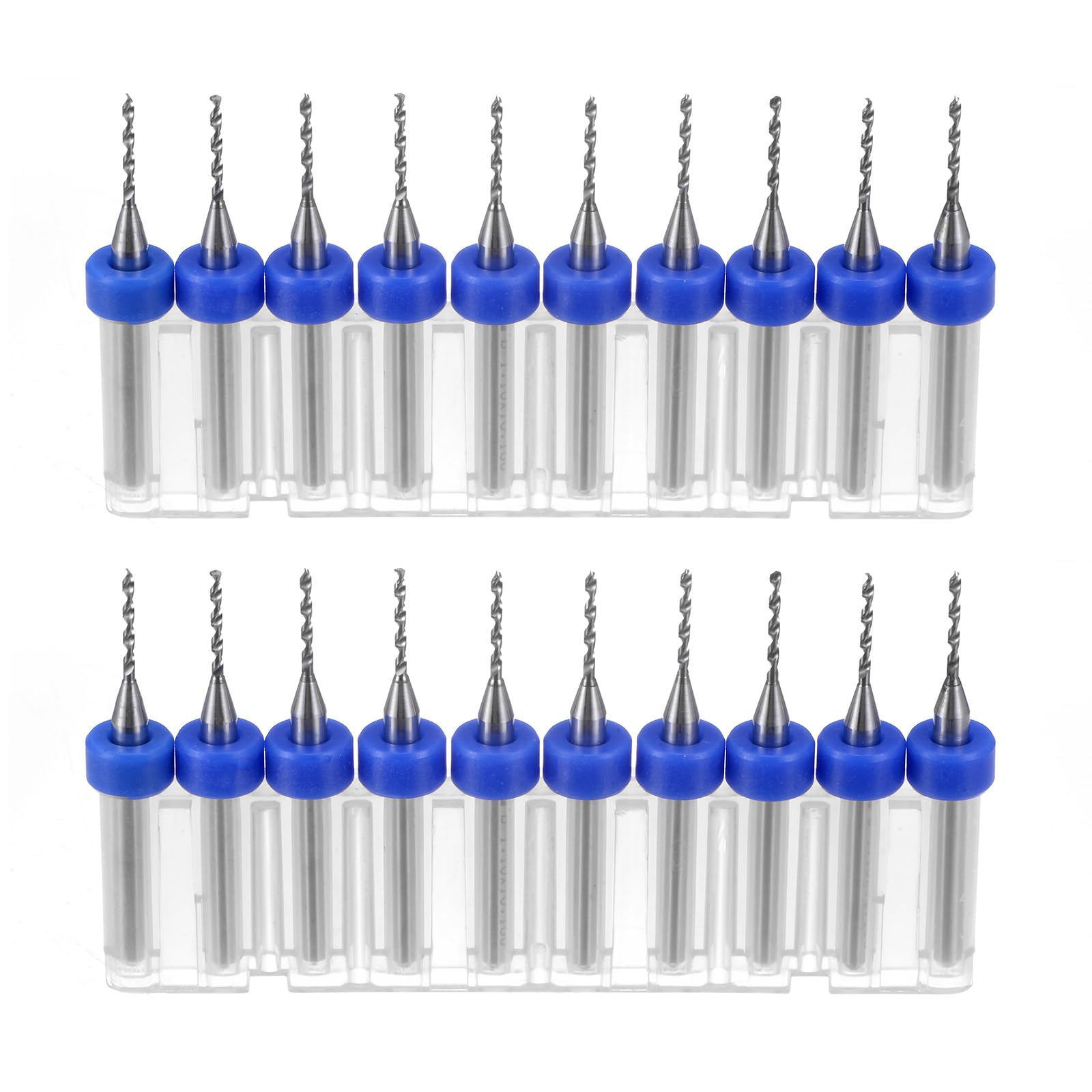 Photo 1 of uxcell PCB Drill Bits 1.1mm Tungsten Carbide Rotary Tool Jewelry CNC Engraving Print Circuit Board Micro Drill Bits 1/8 Inch Shank 2 Set (20 Pcs)