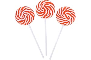 RBBZ PARTY Red Swirl Lollipops - 24 Candy Suckers Individually Wrapped Bulk - Large 18g (2 inch Pops) - Great for Candy Buffet - Valentines Day - Dr Seuss Candy Birthday Party Favors