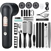 Electric Callus Remover with Dander Vacuum for Feet, Portable 36 in 1 Pedicure Kit Foot File Callus Remover, Waterproof Rechargeable Foot File for Foot Care with 3 Heads&LCD Display