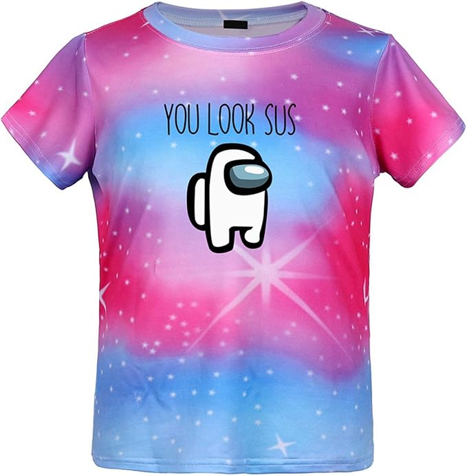 Amazon.com: Kids Among Us Tie Dye T-Shirt Sus Game Short Sleeve Tops