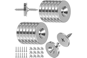 12Pcs Magnetic Door Catch, Metal Ultra Thin Cabinet Magnets Door Closure, Concealed Drawer Closet Door Catch Closer, Hidden M