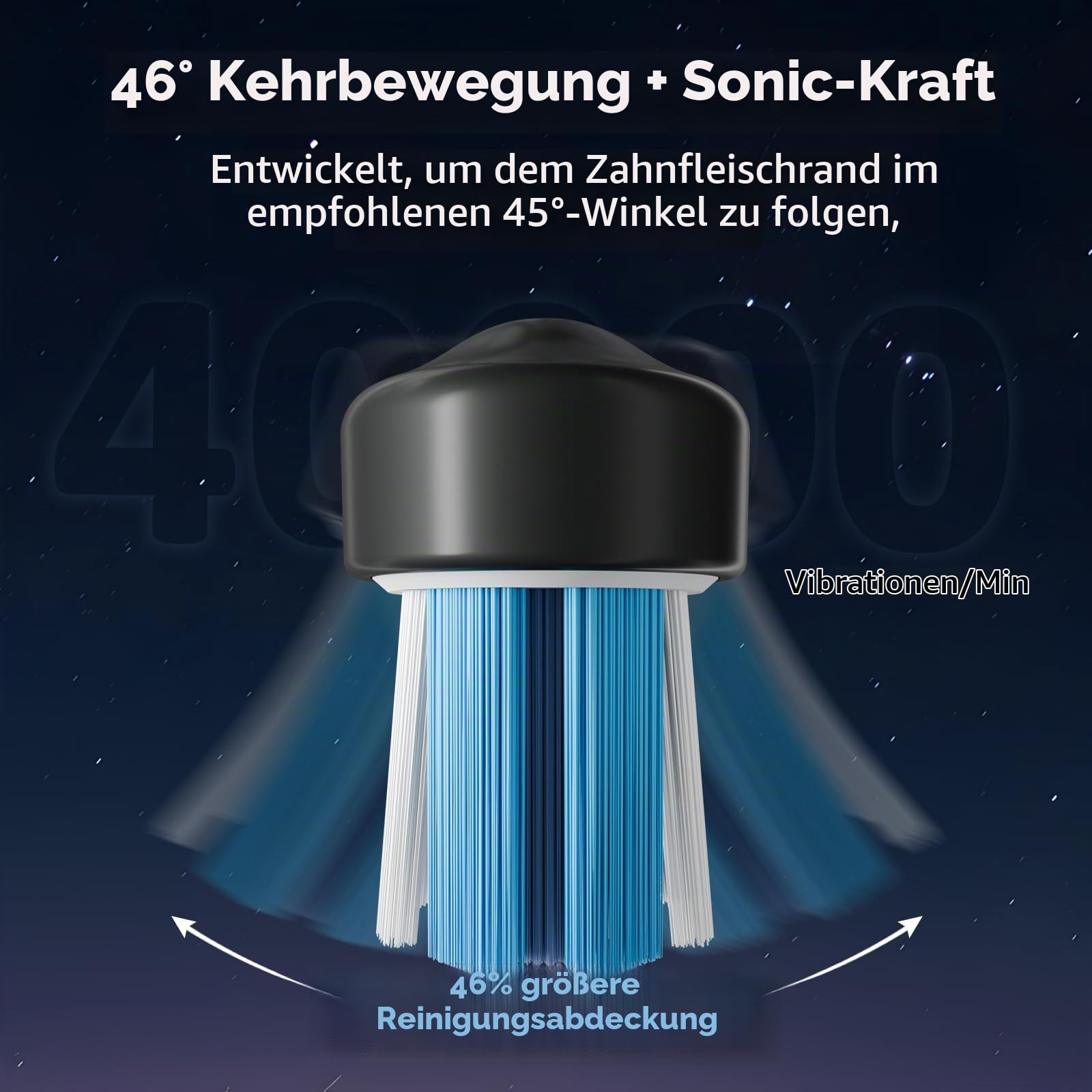 Marchpower 3-in-1 Elektrische Zahnbürste mit Munddusche, Oszillation, Vibration & Wasserflosser, 3+4 Modi, Profi-Schallzahnbürste mit 155ml Magnet-Wassertank, IPX7 Kombigerät 2 Bürstenköpfe, Spacegrau 4