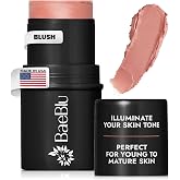Organic Cream Blush Stick, 100% Natural, Made in USA, Ros&eacute; | Blush makeup, Multi-use for cheeks, eyes, &amp; lips, Buildable color, Gluten-free, Paraben-free, Vegan