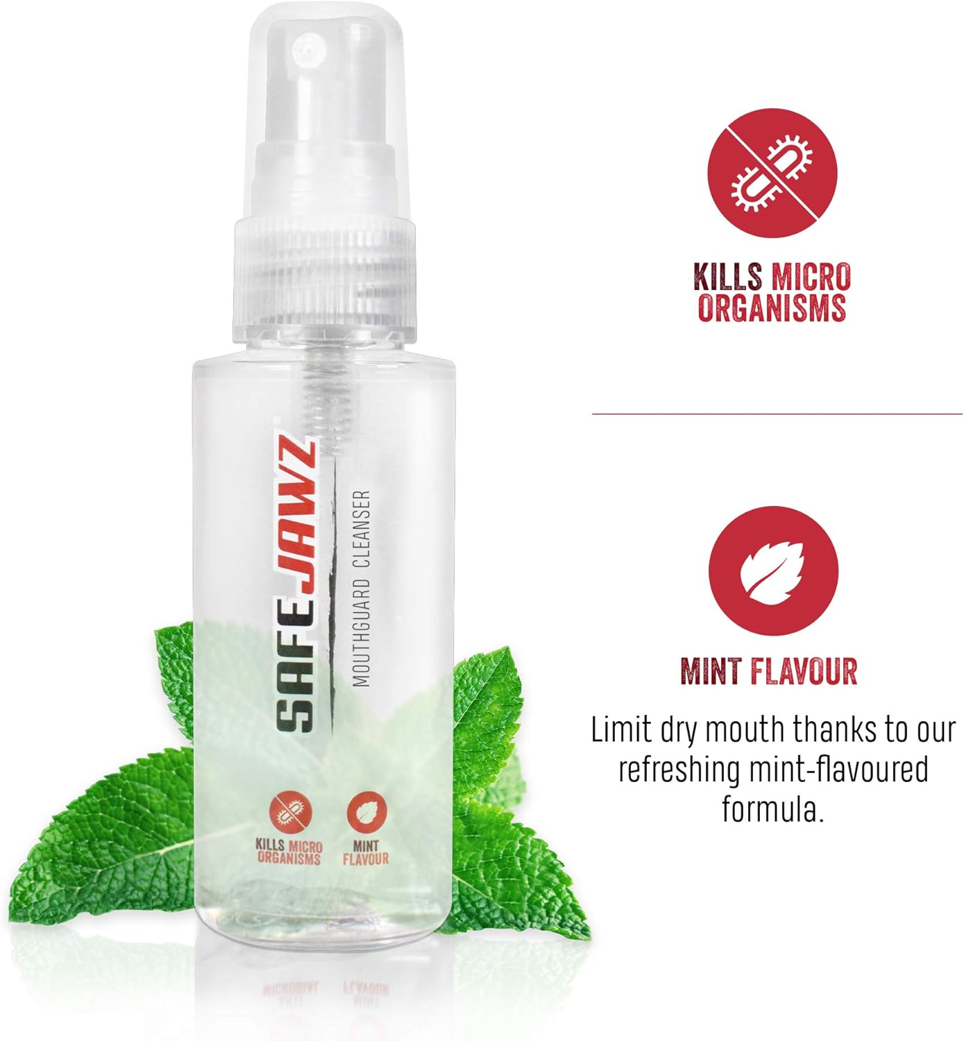 SAFEJAWZ Freshner Spray for Sports Mouthguards, Adults and Junior Gum Shield Spray for Boxing, Basketball, Lacrosse, Football, MMA, Martial Arts, Hockey and All Contact Sports : Sports & Outdoors