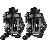 ZOOM Hydraulic Disc Brake Calipers: HB-100 MTB Ebike Front &amp; Rear Set | 2-Piston Design, IS/PM Mount, Forged Aluminum Body, Pre-Filled Mineral Oil, for E-Bike, Road, Mountain Bike, Electric Scooter