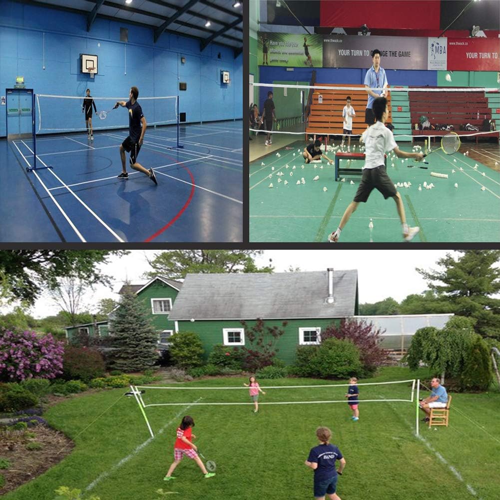 GeWeDen Badminton Net, Outdoor Indoor Badminton Tournament Net for Sports Backyard Garden Schoolyard (20 FT x 2.5 FT) with Rope Cable Top (Net Only) (with Nylon Rope) : Sports & Outdoors
