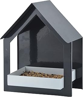 Fallen Fruits Ltd Metal Hanging Bird Table Feeder Grey Amazon Co