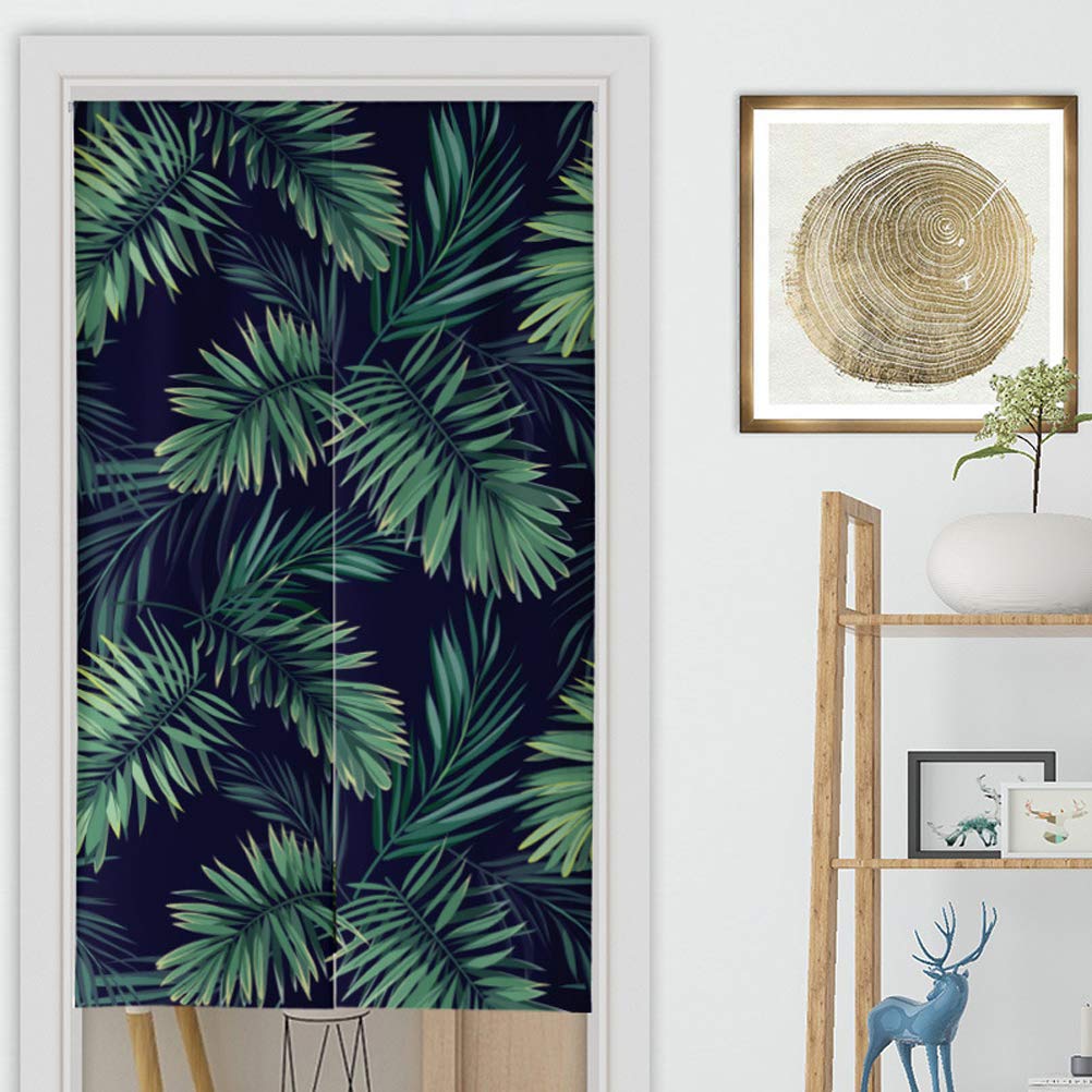 Amazon Com Wshine Summer Tropical Plant Leaves Noren Japanese
