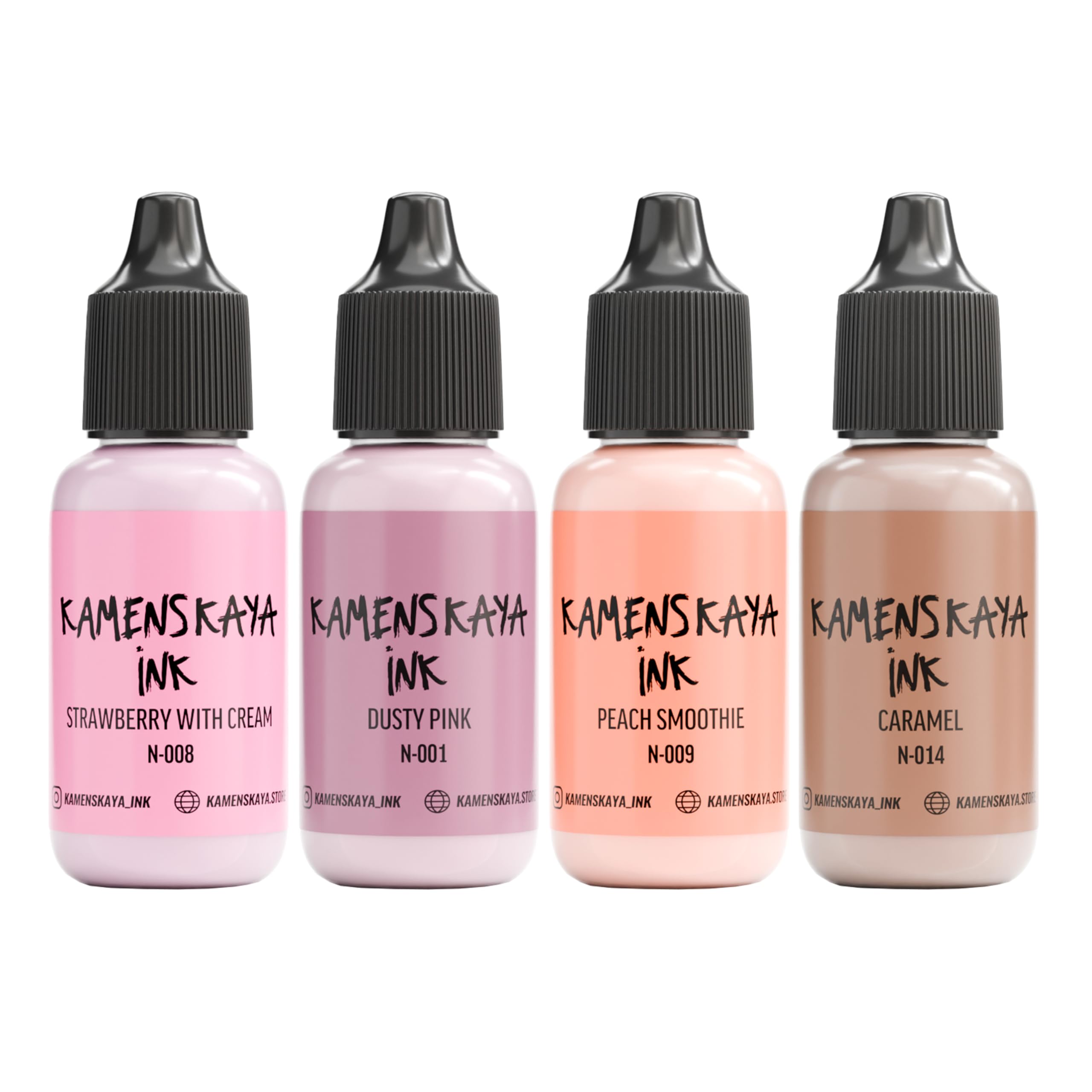 KAMENSKAYA Pastel Alcohol Ink Set - 7 Pastel Color Variations - Set #20-4 Alcohol Inks x 0.51 fl oz (15 ml)