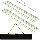 110in Track Saw Guide Rail for festool Track Saw, 55" x 2 Guide Rail with Connector for festool FS1400/2 Guide Rail, Perfect for festool TS55/TS75 Track Saw and Longer Cuts, 2 Year Warranty