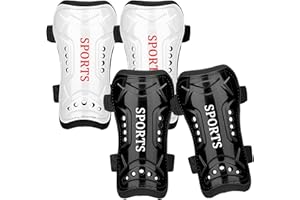 MOTSPO 2 Pairs Soccer Shin Guards for Toddler Kids Youth, Soccer Shin Pads with Adjustable Double Strap for 3-14 Years Old Boys Girls Child Teens