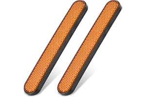 Tibapla 2Pcs Motorcycle Safety Reflector, 14cm Self-Adhesive Car Reflector Sticker, Universal Safety Warning Reflective Stick