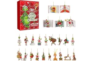 BACXIGO Christmas Advent Calendar 2023, Christmas Countdown Calendar for Kids Adult with 24PC Cute Cartoon Elf Figures Doll Xmas Vacation Stocking Stuffer Gifts Idea, 24 Days of Christmas Advent Calendar