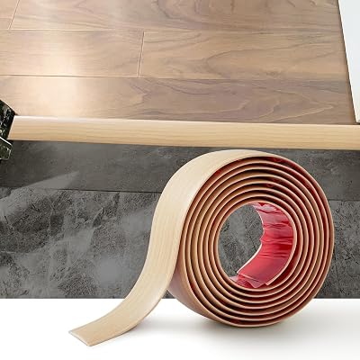Zayejod Self Adhesive 2M Floor Transition Strip Beige Oak Grain 7.6cm