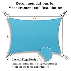 Shade&Beyond 15'x22' Sun Shade Sail Canopy