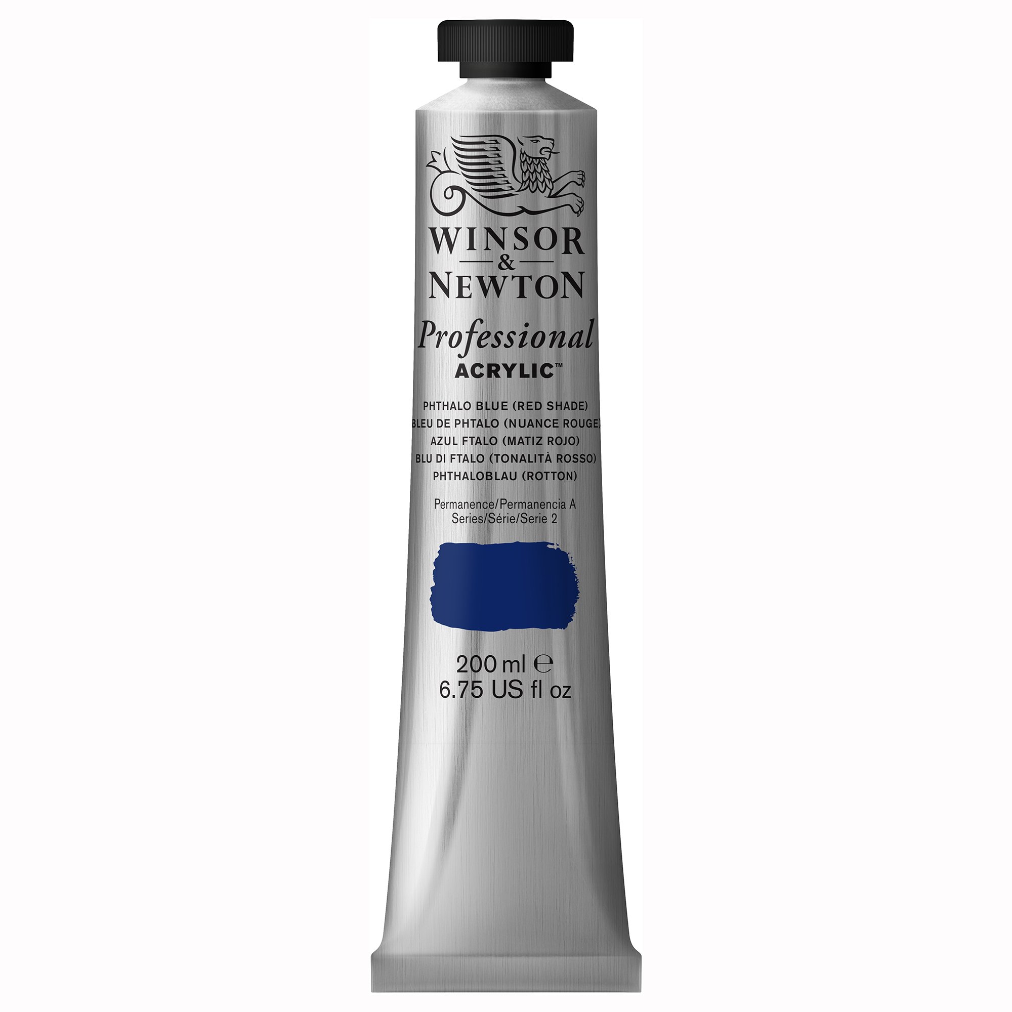 Winsor & Newton 200ml Professional Acrylic Colour Tube - Phthalo Blue Red Shade — image 1