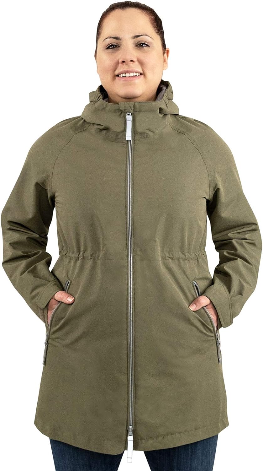 thigh length rain jacket