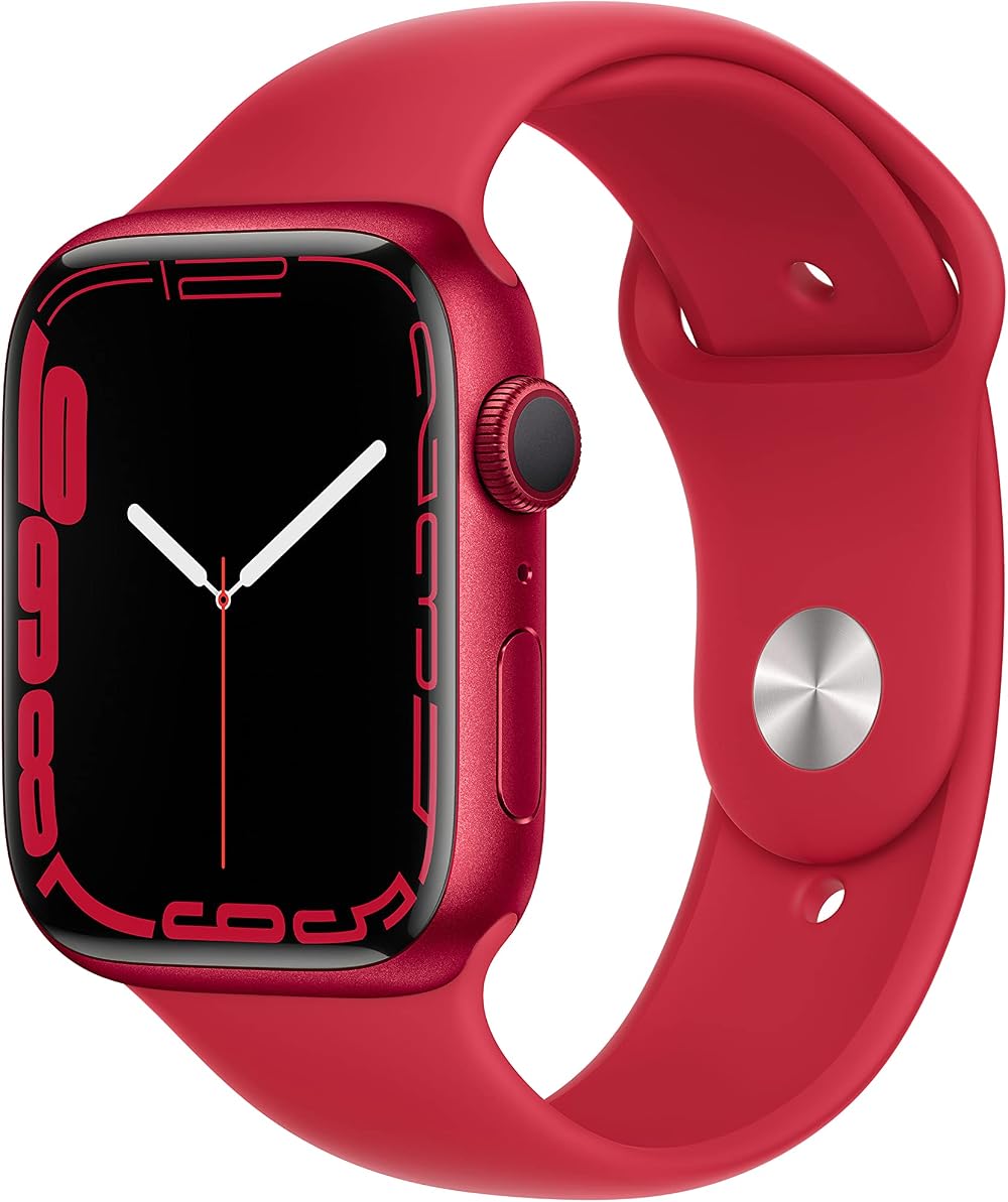 Apple Watch Series 7 GPS 45MM (PRODUCT)RED Sport Band Renewed