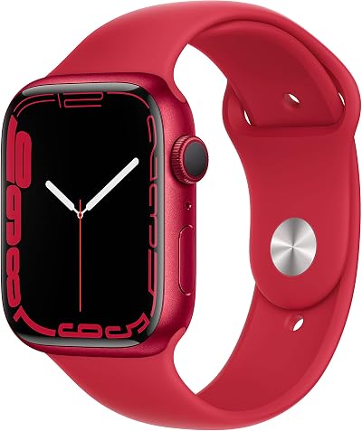 Apple Watch Series 7 GPS 45MM (PRODUCT)RED Sport Band Renewed