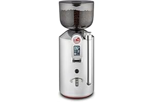 La Pavoni Cilindro Coffee Grinder | 50mm Flat Steel Burrs | 20+ Grind Settings with Stepless Adjustment | LCD Display for Dosing and Continuous Grinding | 500g Tritan Hopper | Quiet Operation