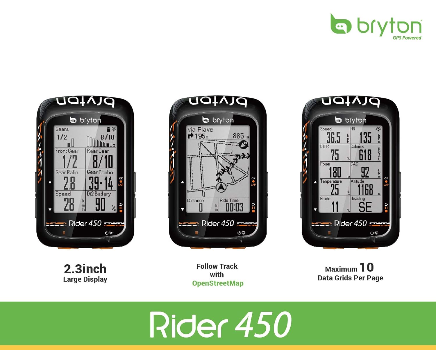 Bryton Rider 450 Gps Bike Computer Cycling Sports Outdoors