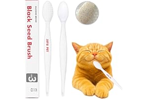 JAYU PET Black Seed Brush - Cat Grooming Brush for Chin Acne & Blackhead Exfoliation, Double-sided (1PCS)